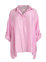 XXL-Oversized-Bluse mit glänzender Struktur