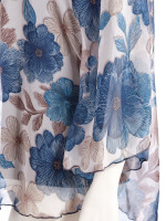 Chiffon-Kurztunika mit Blumenmuster