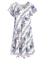 Florales Sommerkleid mit Volantsaum