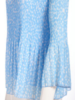 Plissee-Kurztunika mit Tupfen-Print