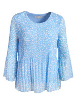 Plissee-Kurztunika mit Tupfen-Print