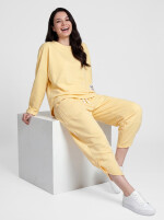 Oversized Jersey-Sweatanzug Set mit 7/8-Hose Jogginganzug