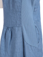Sommerliches Leinenkleid mit Umschlagkragen kurzarm elegant
