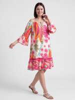 Boho-Kleid mit Carmen-Ausschnitt und Volants