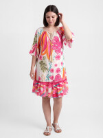 Boho-Kleid mit Carmen-Ausschnitt und Volants