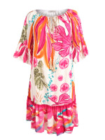 Boho-Kleid mit Carmen-Ausschnitt und Volants