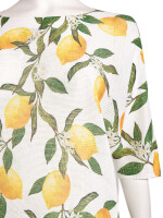 Fledermauspullover Strickshirt mit Zitronen-Print