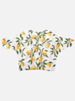 Fledermauspullover Strickshirt mit Zitronen-Print