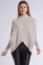 Oversized Rippstrick Pullover Damen Fledermausärmel...
