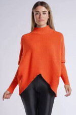 Oversized Rippstrick Pullover Damen Fledermausärmel...