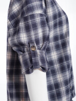 Blusenjacke kariert mit Bindeband