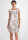 Leinenkleid knielang mit Blumenmuster kurzarm
