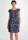Leinenkleid knielang mit Blumenmuster kurzarm