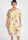 Leinenkleid in O-Form Blumenmuster kurzarm