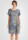 Leinenkleid mit kurzen Ärmeln knielang Blumenmuster