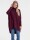 Oversized langer Rollkragenpullover Damen Fledermausärmel hinten länger