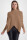 Oversized Rippstrick Pullover Damen Fledermausärmel Stehkragen