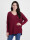 Oversize Grobstrick-Pullover mit V-Ausschnitt