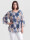 Chiffon-Kurztunika mit Blumenmuster