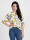 Fledermauspullover Strickshirt mit Zitronen-Print