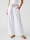 Wide-Leg Leinenhose Schlupfhose mit weitem Bein und Gürtel
