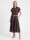 Hemdblusenkleid in Midilänge mit Lochstickerei und Gürtel