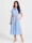 Hemdblusenkleid in Midilänge mit Lochstickerei und Gürtel