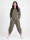 Oversized Jersey-Sweatanzug Set mit 7/8-Hose Jogginganzug